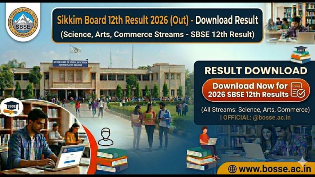Sikkim Board 12th Result 2026 (Out) Download SBSE 12th Result at @bosse.ac.in