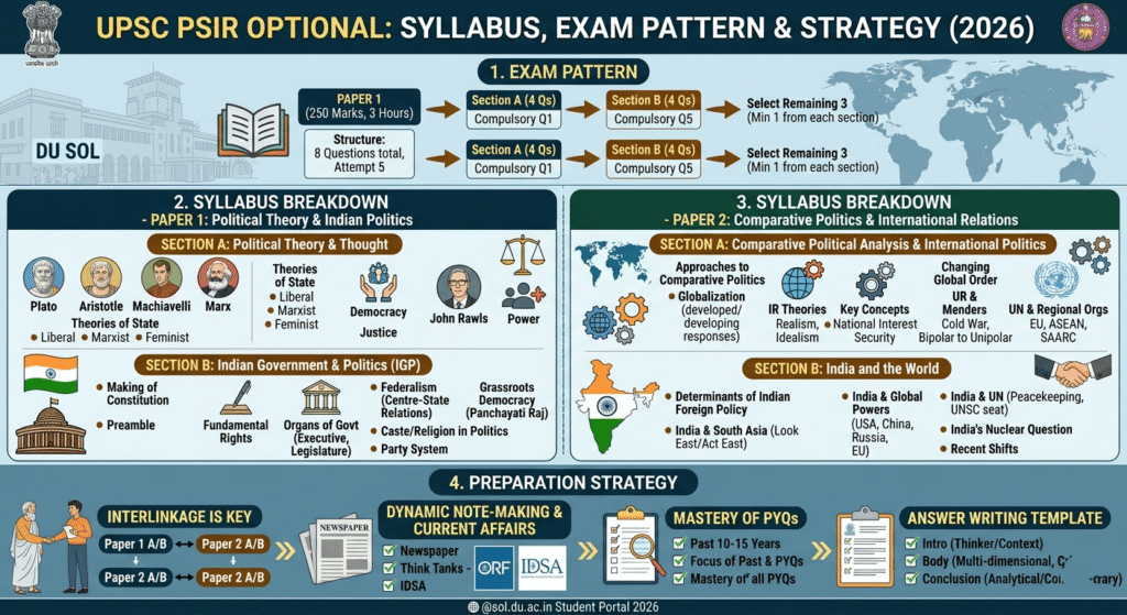 PSIR Optional Syllabus: Complete Paper 1 & Paper 2 Exam Pattern and Strategy